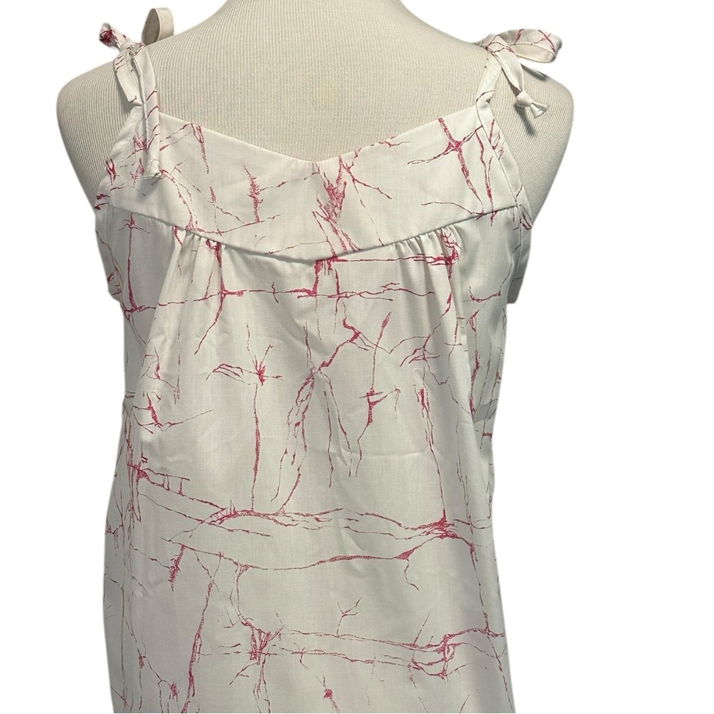 Laurie Lei Dress Juniors One Size White Hawaiian Bamboo Floral Cotton Blend Tie - Picture 13 of 16